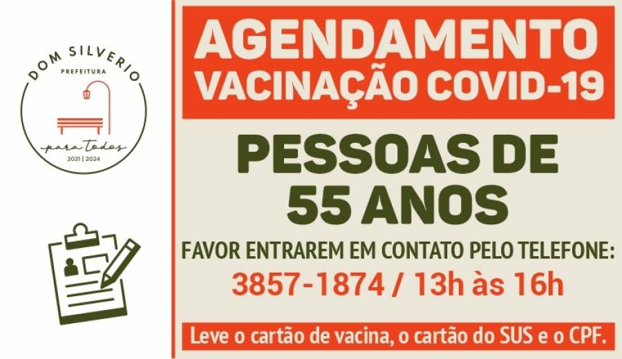 Agendamento Vacinação Covid-19 - 55 anos
