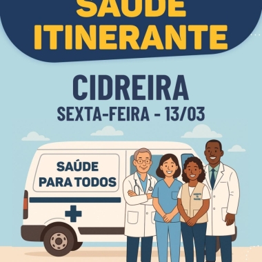 SAÚDE ITINERANTE LEVA ATENDIMENTO À COMUNIDADE DE CIDREIRA