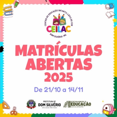 CEILAC COMUNICA MATRICULAS ABERTAS PARA 2025