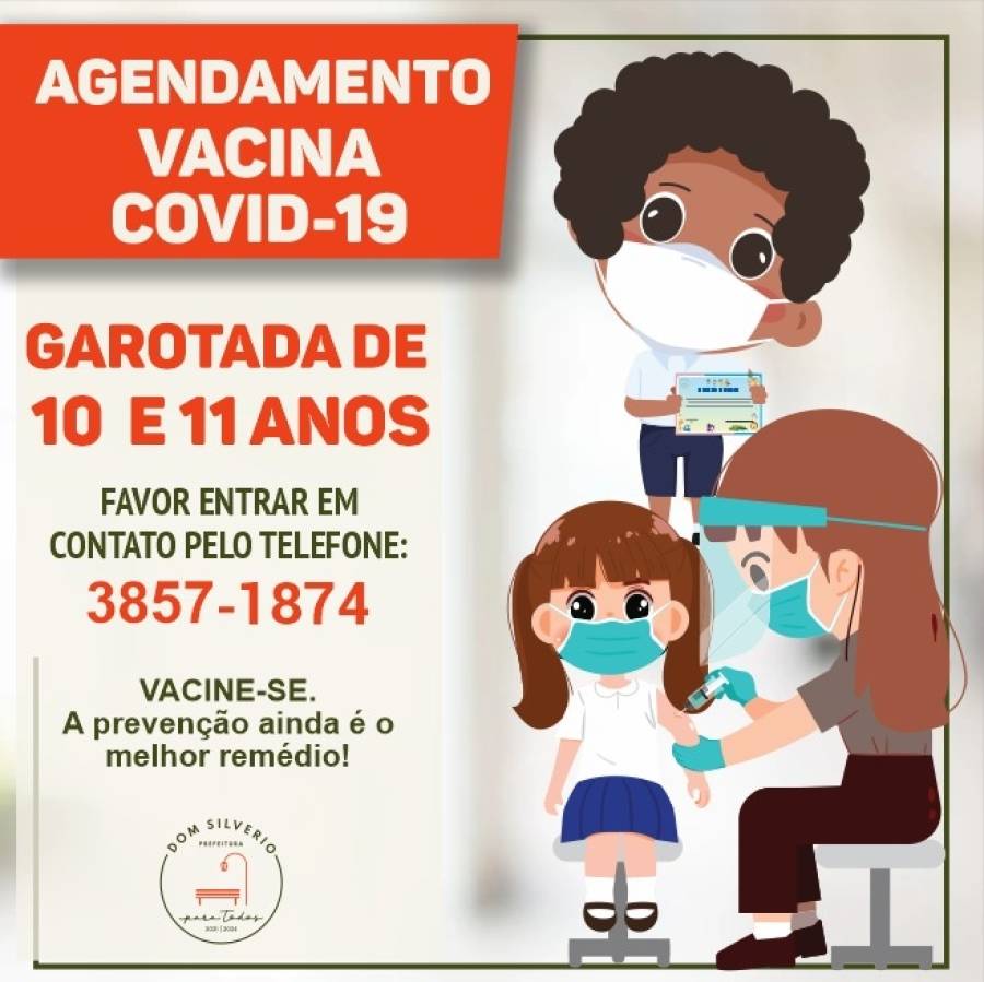 Agendamento vacinação Covid-19 - Crianças de 10 e 11 anos