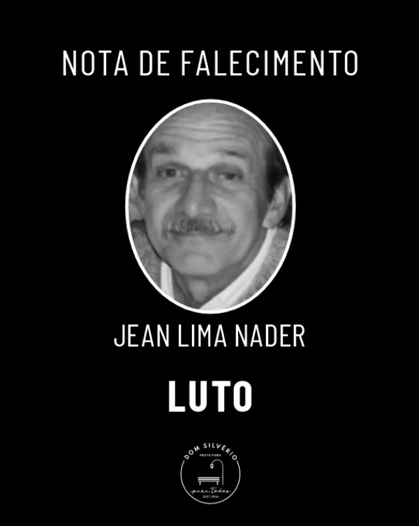 NOTA DE PESAR - JEAN NADER LIMA