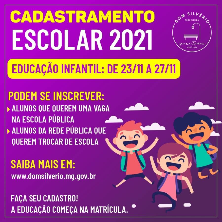 Cadastramento Escolar 2021 -  CEILAC (Centro de Educação Infantil Lápis de Cor)