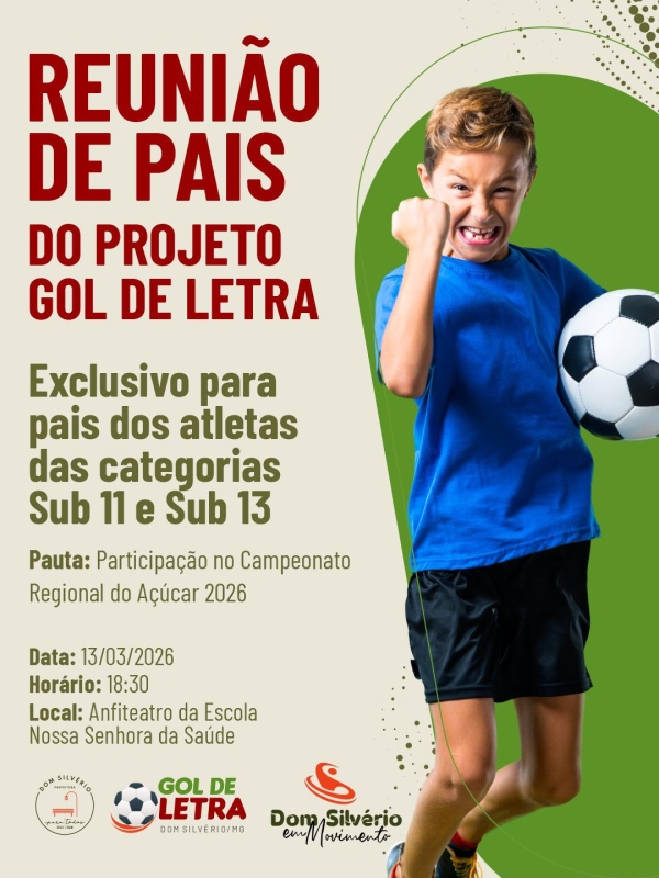 REUNI&Atilde;O DE PAIS DO PROJETO GOL DE LETRA DISCUTE PARTICIPA&Ccedil;&Atilde;O NO CAMPEONATO REGIONAL DO A&Ccedil;&Uacute;CAR 2026