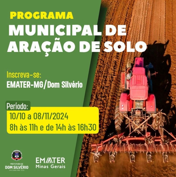 PROGRAMA MUNICIPAL DE ARAÇÃO DO SOLO