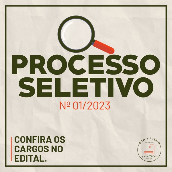 CONFIRA O EDITAL DO PROCESSO SELETIVO Nº 01/2023