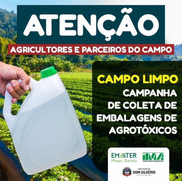 CAMPO LIMPO - CAMPANHA DE COLETA DE EMBALAGENS DE AGROTÓXICOS