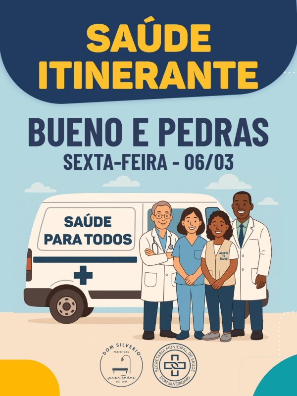 SA&Uacute;DE ITINERANTE LEVA ATENDIMENTO &Agrave;S COMUNIDADES DE BUENO E PEDRAS EM DOM SILV&Eacute;RIO